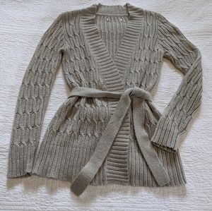 Cable Knit Wrap Sweater